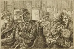 Third Ave. El (Sasowsky 100) by Reginald Marsh, etching, 1931, estate, offered Oct 2023