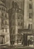Reginald Marsh, Rue St. Jacques (Sasowsky 5), lithograph, 1928