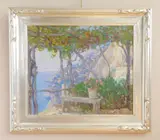 Frederick C. Gottwald, Italian Garden, oil on canvas, ca. 1921