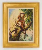 Richard Sedlon, Satyr Eating Grapes, oil on canvasboard, 1933