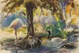 Henry G. Keller, Flamingos and Swans
