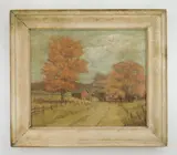 Ray Grathwol, Autumn Road, oil on Masonite, 1952