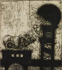 Ralph Woehrman, Station #3, etching