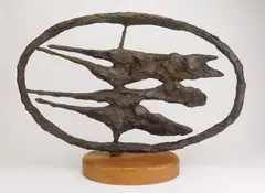 Gérard Koch, Swingers, bronze sculpture, 1968