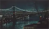 Frederick Mershimer, 59th St. Bridge (Retif & Salzer 39) mezzotint, aquatint and drypoint in colors, 1991