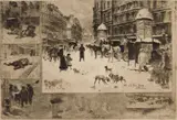 Félix Buhot, L'Hiver A Paris (Bourcard and Goodfriend 128 v/IX), etching, drypoint, aquatint, sulphur tint, softground and roulette, 1879