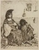 Eugène Delacroix, Juive d'Alger (Delteil 18 iv/IV), etching, 1833, published by Cadart and Luquet, Paris, for the Societe des Aquafortiste