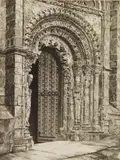 John Taylor Arms, Study in Stone, Cathedral of Orense (Fletcher 257), etching, 1933