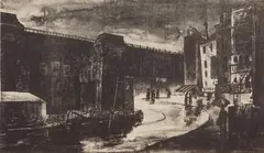 Syd Browne, Rainy Night, New York, lithograph, ca. 1940