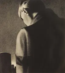 Stevan Dohanos, Mourner, lithograph