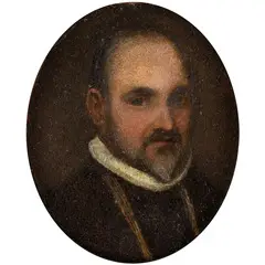 Leandro Bassano, Ritratto di gentiluomo, oil on copper