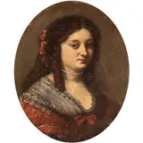 Girolamo Forabosco, Ritratto di gentildonna, oil on copper