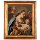 Pietro Bardellino, Santa Famiglia con angeli, oil on canvas