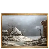 Veduta innevata / Firmato sul retro in maniera indistinta by Francesco Fidanza, oil on canvas, offered Nov 2022