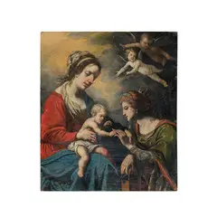 Matrimonio mistico di Santa Caterina by Mario Balassi, oil on panel, offered Nov 2022