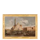 Gabriele Bella, Veduta dell'Isola di San Giorgio, oil on canvas