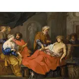 Jacques Vaillant, Antioco e Stratonice / Firmato, oil on canvas
