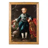 Giovanni Antonio Guardi, Ritratto di giovane in veste blu, oil on canvas