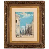Paolo Sala, Milano, 1859 - 1924 / Scorcio di Milano con Duomo sullo sfondo / Firmato P Sala in basso a sinistra