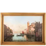 Parigi, 1870 - 1955 / Veduta di Venezia con la chiesa della Salute sullo sfondo / Firmato Marc Aldine in basso a sinistra by Antoine Bouvard Detto Marc Aldine, oil on canvas, offered Nov 2022