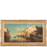 Parigi, 1870 - 1955 / Gondole a Venezia / Firmato Aldine in basso a sinistra by Antoine Bouvard Detto Marc Aldine, oil on canvas, offered Nov 2022