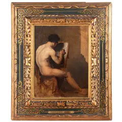 Venezia, 1791 - Milano, 1882 / Nudo accademico / Firmato Hayez in basso a sinistra by Francesco Hayez, oil on paper, offered Nov 2022