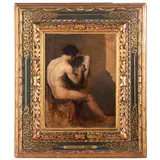 Francesco Hayez, Venezia, 1791 - Milano, 1882 / Nudo accademico / Firmato Hayez in basso a sinistra