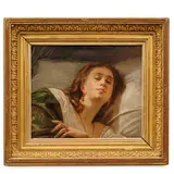 Bartolomeo Giuliano, Susa, 1825 - Milano, 1909 / Parisina / Firmato B Giuliano in basso a destra