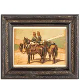 Livorno, 1825 - Firenze, 1908 / Soldati a cavallo / Firmato G Fattori in basso a sinistra by Giovanni Fattori, oil on panel, offered Nov 2022