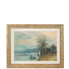 Albert Lebourg, Monfort-sur-Risle, 1849 - Rouen, 1928 / Paesaggio lacustre / Firmato A Lebourg in basso a destra, oil on canvas