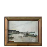Evasio Montanella, Pra', 1878 - 1940 / Sosta sulla spiaggia / Firmato E Montanella e datato 1934 in basso a destra, oil on panel