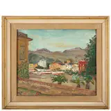 Alberto Salietti, Ravenna, 1892 - Chiavari, 1961 / Veduta di Sestri Levante / Firmato Salietti e datato '40 in basso a sinistra