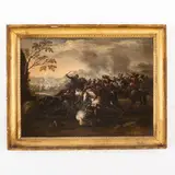 Ilario Spolverini, Scena di battaglia, oil on canvas