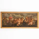 Giochi di putti by Giovanni Andrea Podestà, oil on canvas, offered Dec 2022