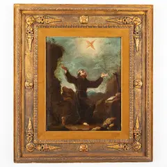 Antonio Calza, San Francesco in estasi, oil on canvas