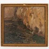 Enrico Gargiulo, Napoli, 1881 ; 1948 / Scogliere di Capri / Firmato E Gargiulo in basso a destra, oil on canvas