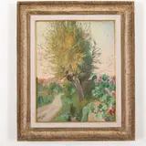 Carlo Prada, Milano, 1884 ; Santa Margherita Ligure, 1960 / Salici e viole l'ottobre in Emilia / Firmato Prada e datato 58 in basso a sinistra, oil on canvas