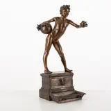 Vincenzo Gemito, Napoli, 1852 ; 1929 / L'acquaiolo / Firmato Gemito e timbro di fonderia sull'orcio