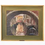 Teodoro Wolf Ferrari, Venezia, 1876 ; San Zenone degli Ezzelini, 1945 / Canale a Venezia / Firmato Teodoro Wolf Ferrari in basso a sinistra, oil on panel