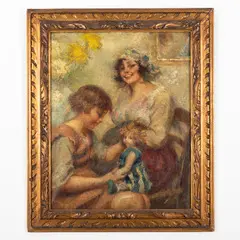 Giuseppe Maldarelli, Napoli, 1885 ; 1958 / Il regalo / Firmato G Maldarelli in alto a destra, oil on canvas
