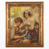 Giuseppe Maldarelli, Napoli, 1885 ; 1958 / Il regalo / Firmato G Maldarelli in alto a destra, oil on canvas