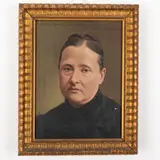 Luigi di Giovanni, Palermo, 1856 ; 1938 / Ritratto di Isabella Melograni Fery / Firma L Di Giovanni e dedica in alto a destra, oil on canvas