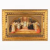 Luigi Gainotti, Parma, 1859 ; Genova, 1940 / Canonizzazione di San Francesco da Paola / Firmato L Gainotti in basso al centro, oil on tavoletta