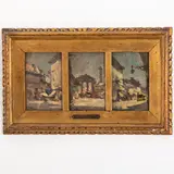 Achille Cattaneo, Limbiate, 1872 ; Milano, 1931 / Scorci cittadini / Firmati A Cattaneo in basso a sinistra, oil on tavoletta