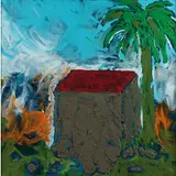 Mario Schifano, Homs 1934 - Roma 1998 / Senza titolo, 1990, mixed media and sabbia on canvas