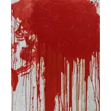 Hermann Nitsch, Vienna 1938 - Austria 2022 / Schuettbld, 2008, mixed media and acrilico rosso on canvas