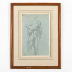 Giuseppe Bartolomeo Chiari, Studio di apostolo, pencil on paper