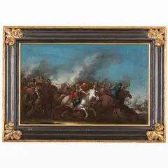Battaglia by Carlo Coppola, oil on canvas, offered Feb 2023