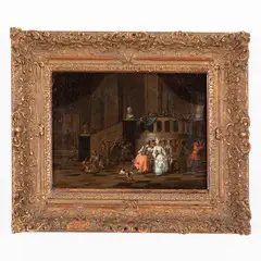 Interno di palazzo con festa in maschera / Firmato in basso a sinistra by Frans Breydel, oil on canvas, offered Feb 2023