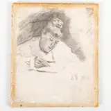 Federico Zandomeneghi, Venezia, 1841 - Parigi, 1917 / La lettera / Iscrizione Paris in basso a destra, pencil on paper applicata on canvas